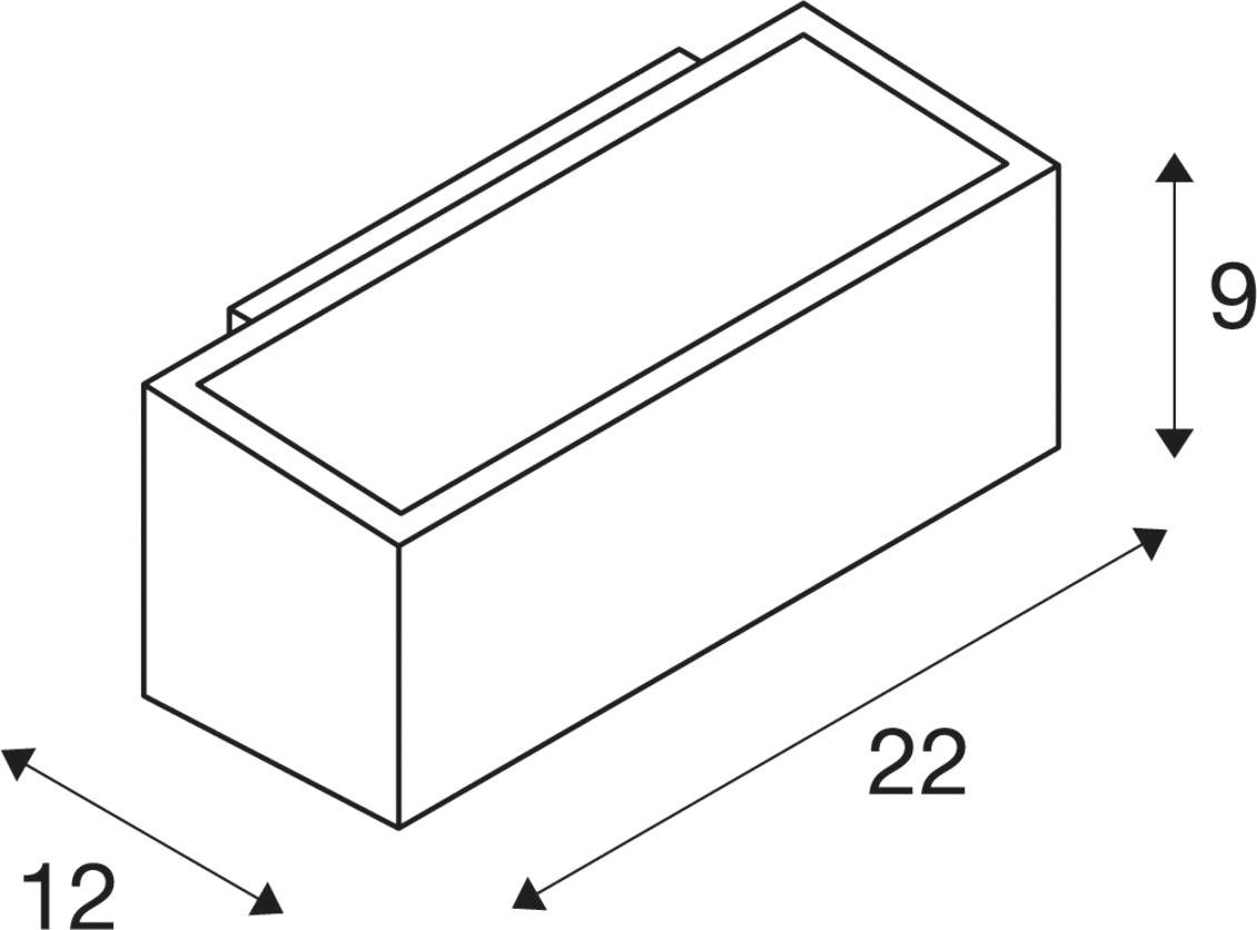 SLV BOX UP/DOWN 232485 Außenwandleuchte R7s Anthrazit