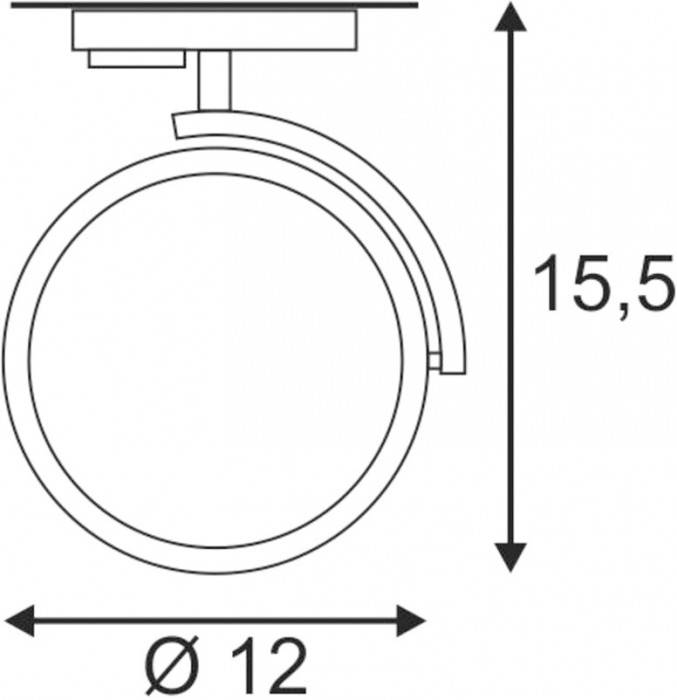 SLV 143540 Hochvolt-Schienensystem-Leuchte GU10 Schwarz (matt)