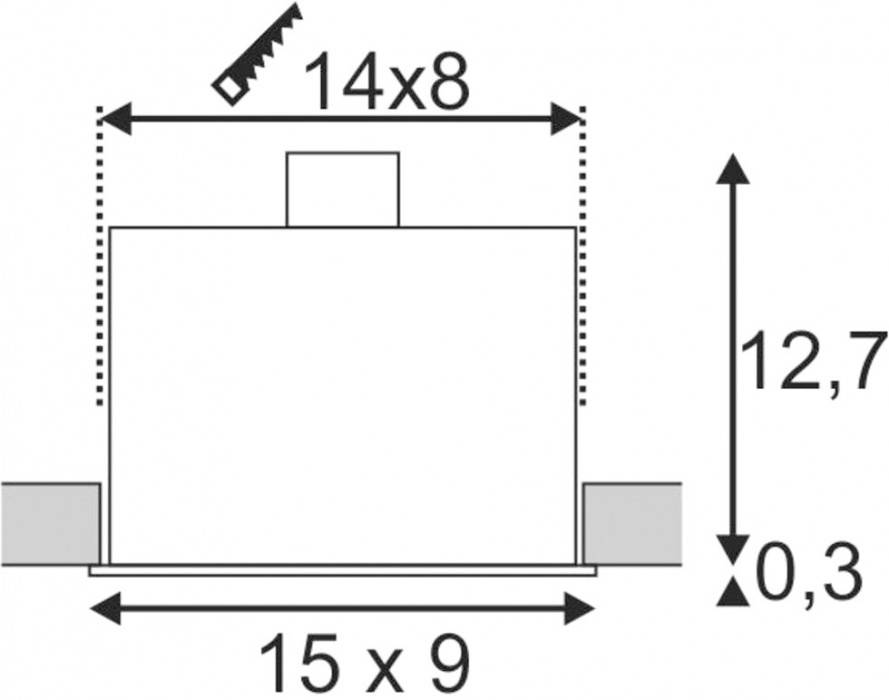 SLV 115520 Einbauleuchte GU10 Schwarz (matt)