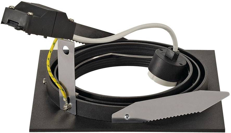 SLV 113830 New Tria 1 Einbauleuchte Halogen, LED GU10 75W Schwarz (matt)