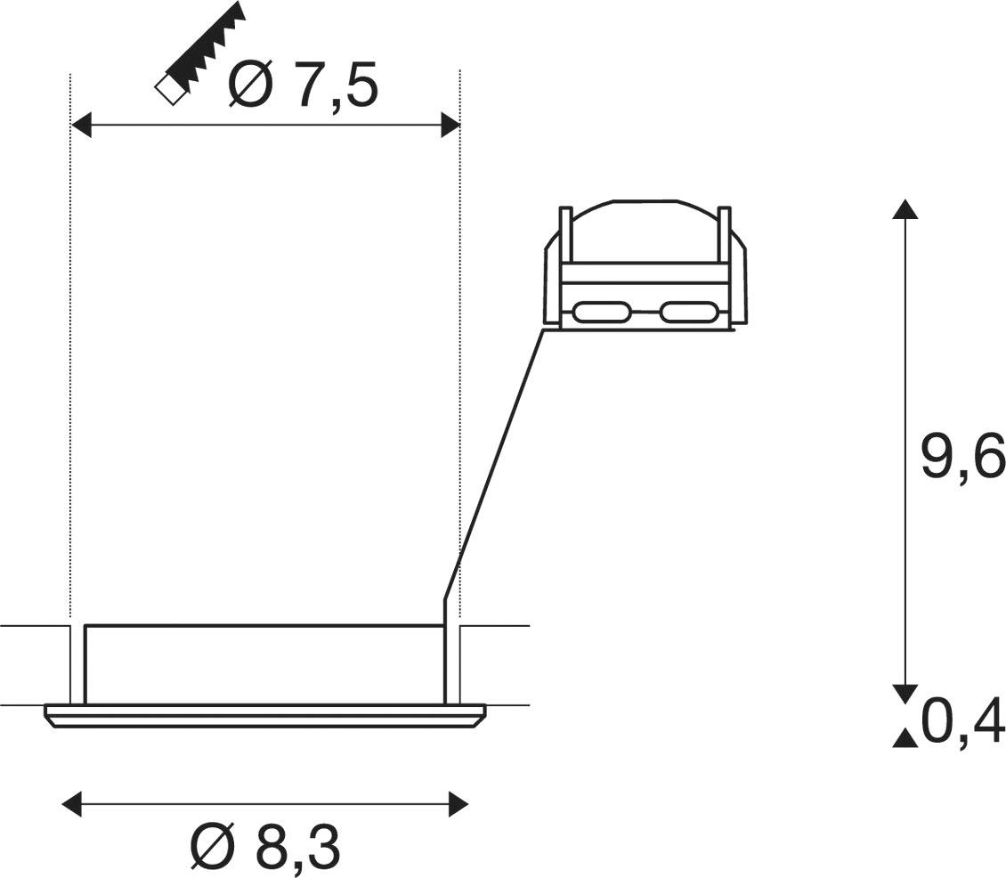 SLV 1000718 Einbauleuchte GU10 Weiß