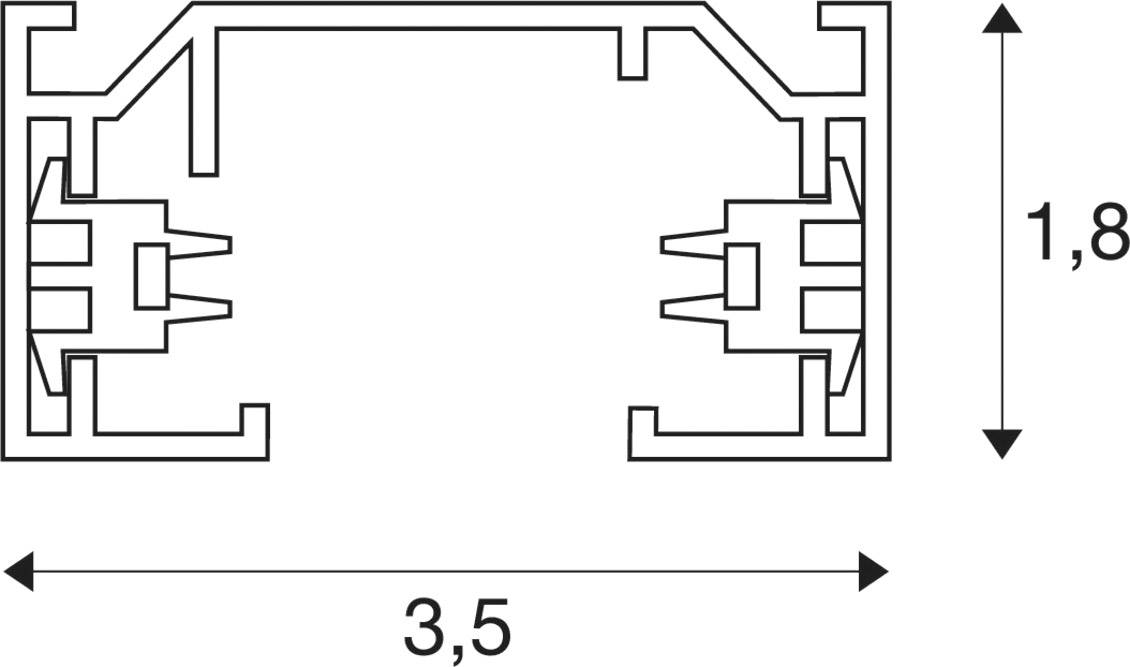 SLV 143021 Hochvolt-Schienensystem-Komponente Schiene 1phasig Weiß