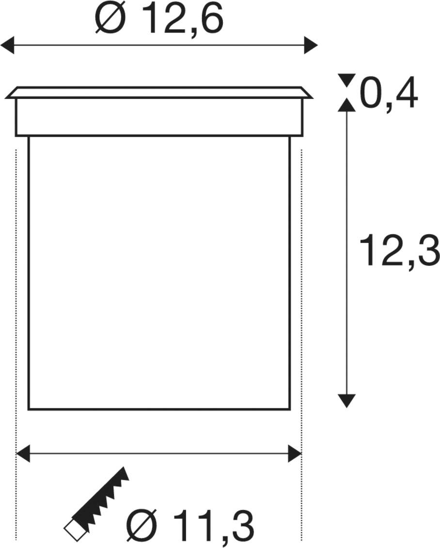 SLV 227600 Bodeneinbauleuchte LED 9.8 W Edelstahl
