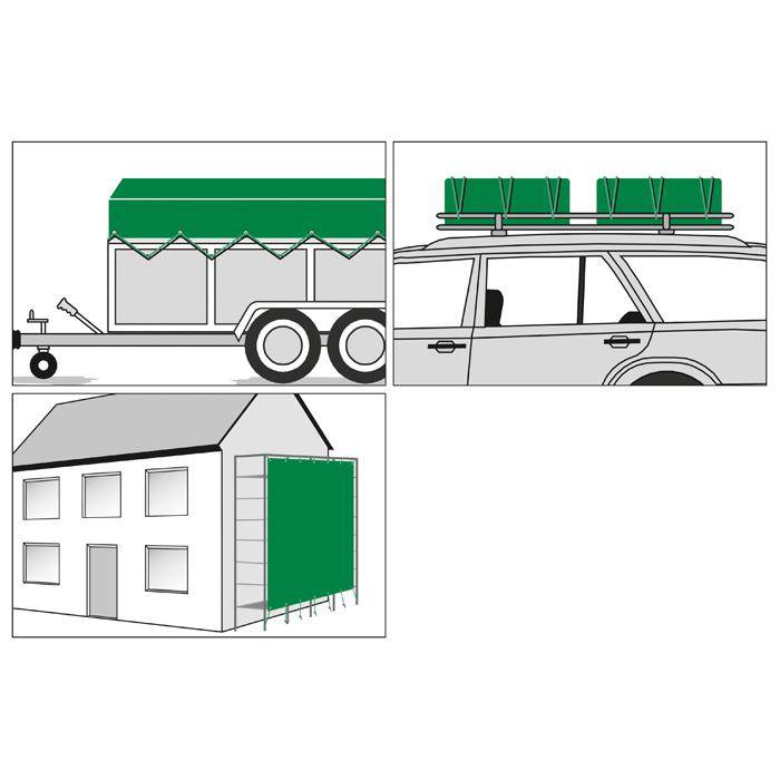 Gewebe-Abdeckplane PolyGuard - Breite 4 m - Länge 6 m - 210 g/m²