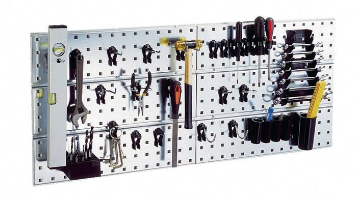 raaco 109642 Werkzeughaken Lochpaneel x 2 + 28 Clips (B x H x T) 1040 x 440 x 11 mm 1 St.