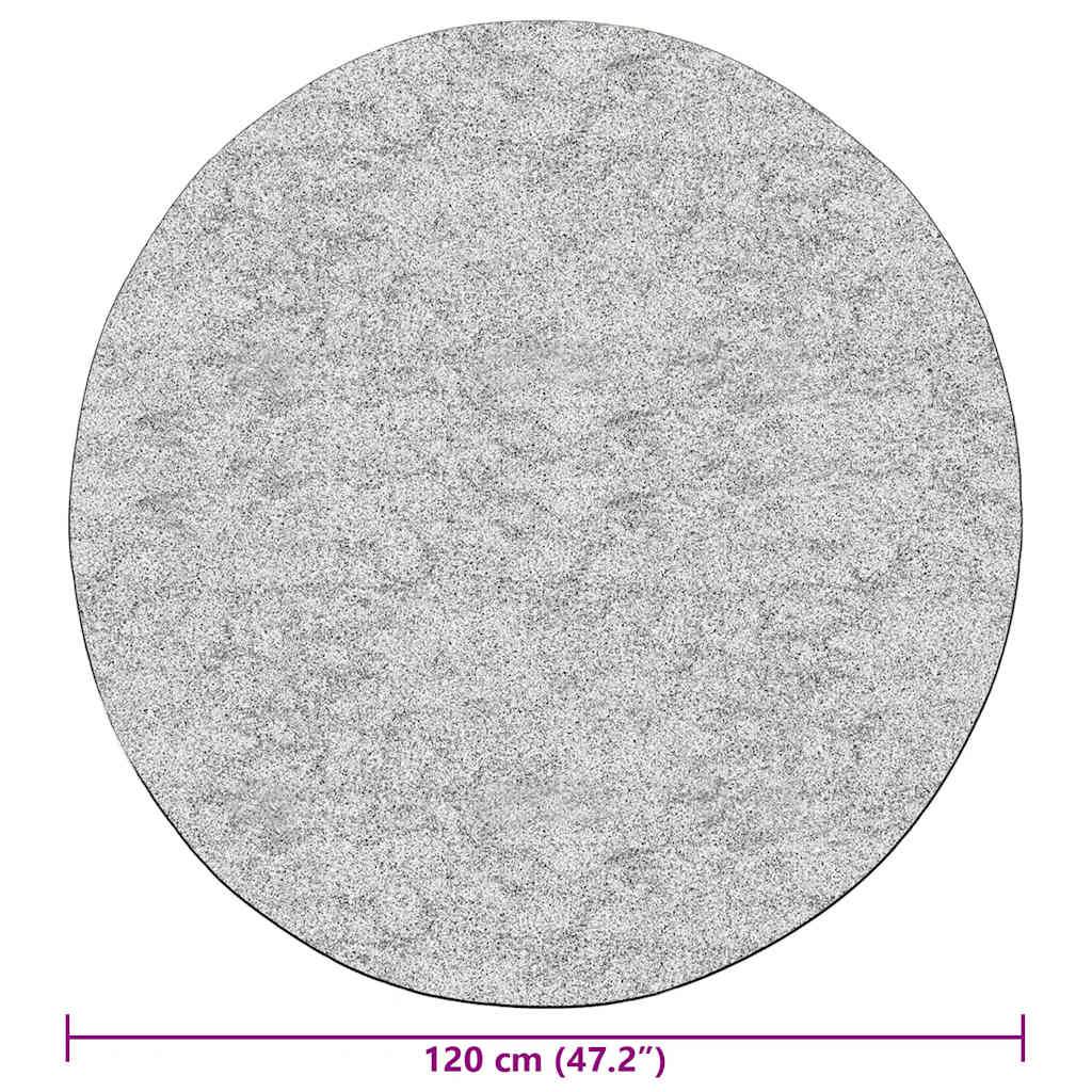 vidaXL Teppich Waschbar Grau φ120 cm Rutschfest