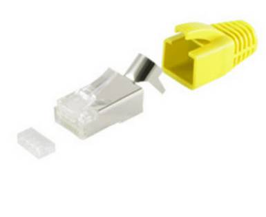Stecker SET für Verlegekabel bis AWG 23 gelb VE 1