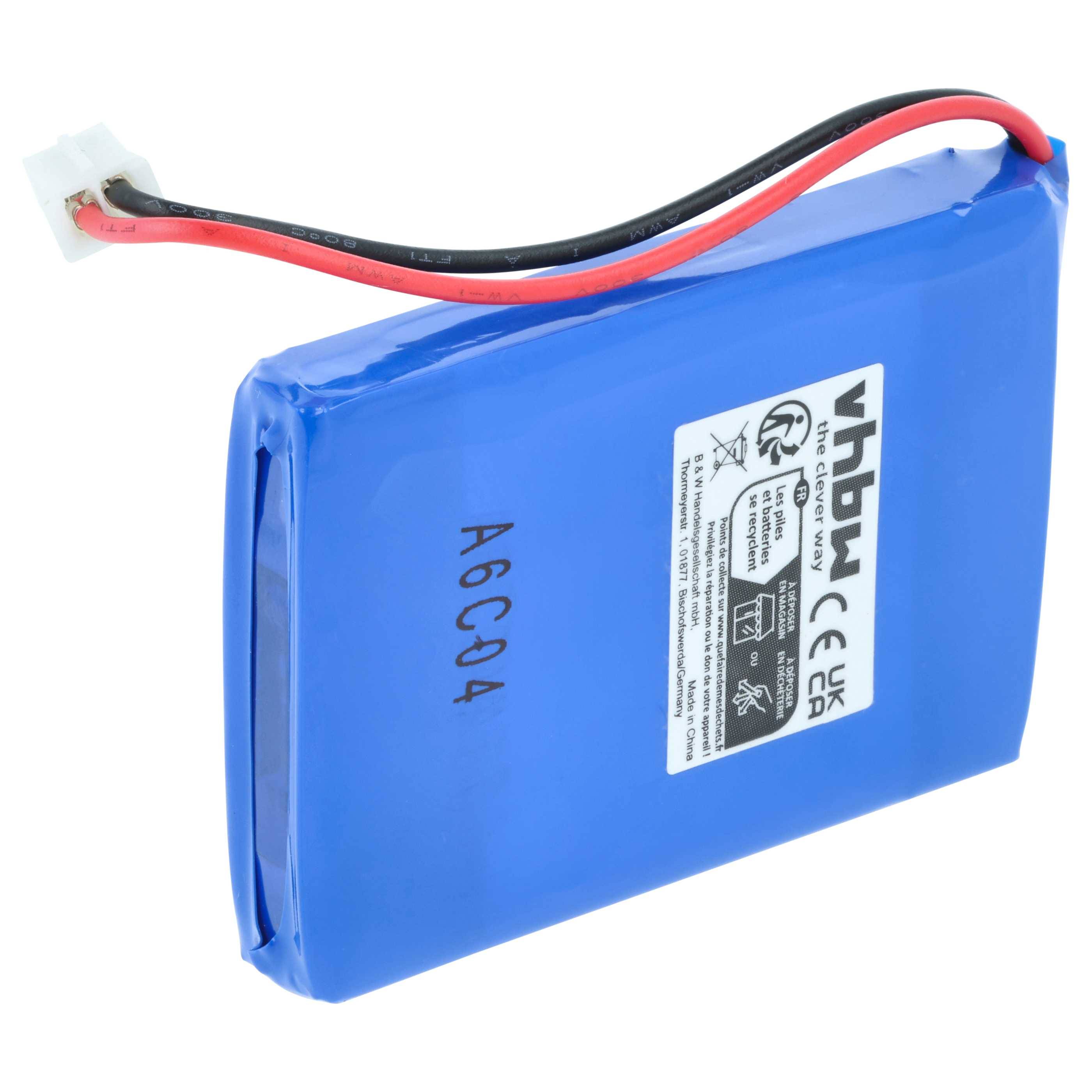 vhbw 2x Akku Ersatz für Albrecht 083448, JHHY903448A für Funkgerät, Walkie Talkie (1300 mAh, 3,7 V, Li-Ion)