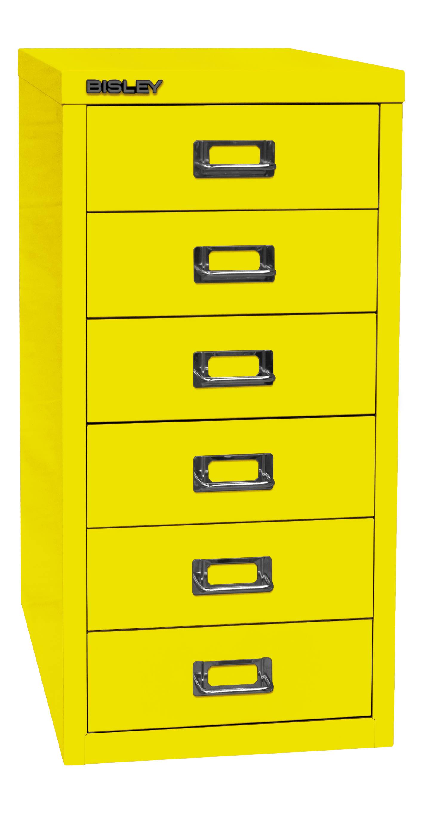 Bisley MultiDrawer™, 29er Serie, DIN A4, 6 Schubladen, Farbe zinkgelb