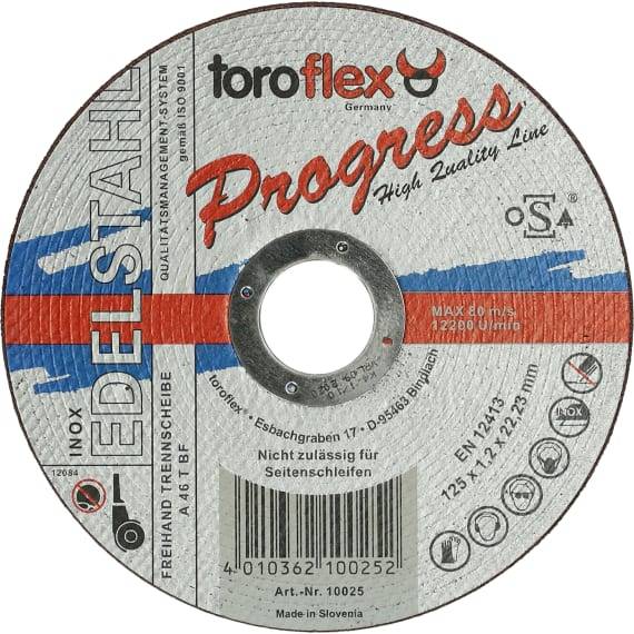 Toroflex Stahl Trennscheibe Progress A46T INOX 125 x 22,23 mm