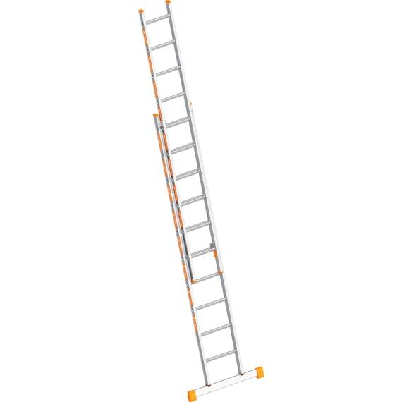 Layher Topic 1035 Schiebeleiter mit Quertraverse 2x10 Sprossen