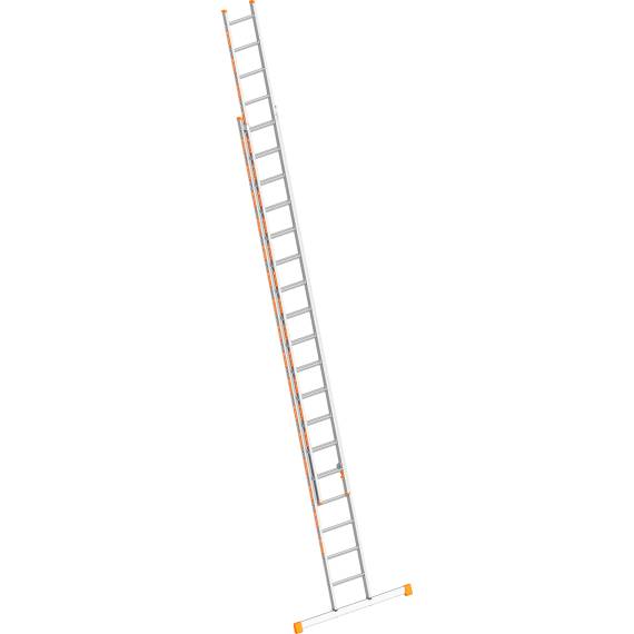 Layher Schiebeleiter Topic 1035 mit Traverse 5,10-9,35 m