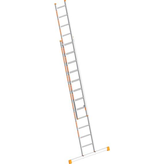 Layher Schiebeleiter Topic 1035 mit Traverse 3,40-6,00 m