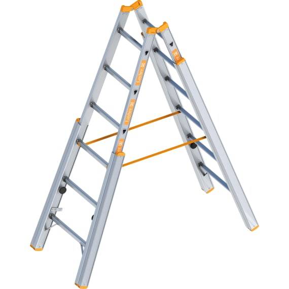 Layher Treppenstehleiter Topic 1061 6 Sprossen, Länge 1,85 m