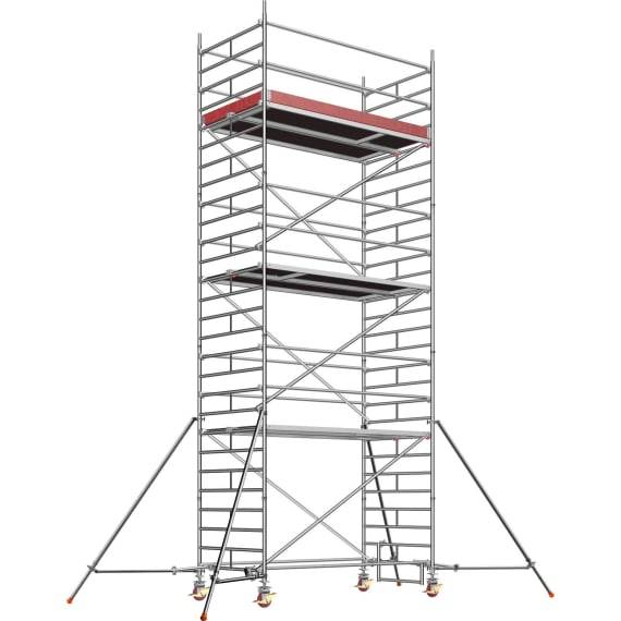 Layher UNI Breit Alu-Fahrgerüst P2 mit Gerüststützen Arbeitshöhe 8,2 m