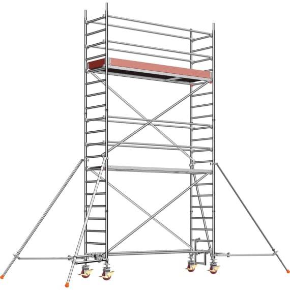 Layher UNI Standard Alu-Fahrgerüst P2 mit Gerüststützen Arbeitshöhe 6,2 m