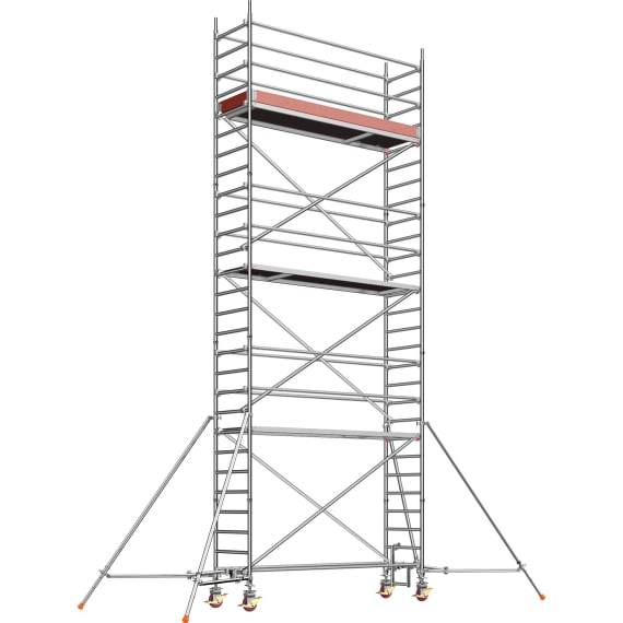 Layher UNI Standard Alu-Fahrgerüst P2 mit Gerüststützen Arbeitshöhe 8,2 m