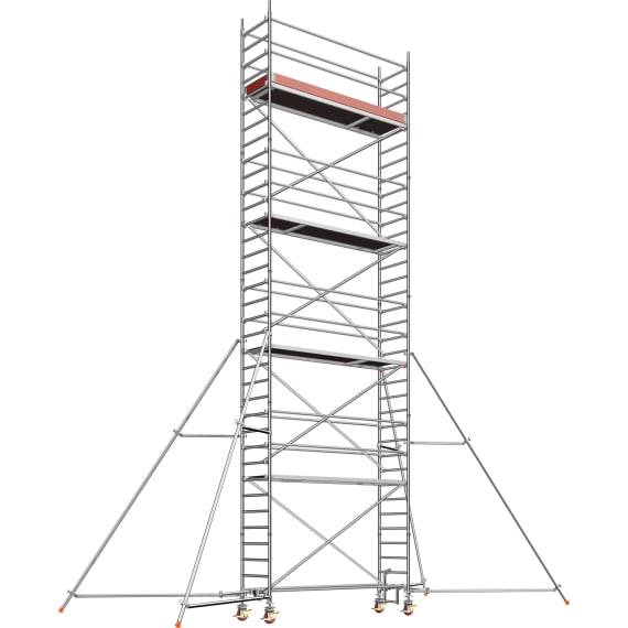 Layher UNI Standard Alu-Fahrgerüst P2 mit Gerüststützen Arbeitshöhe 10,2 m