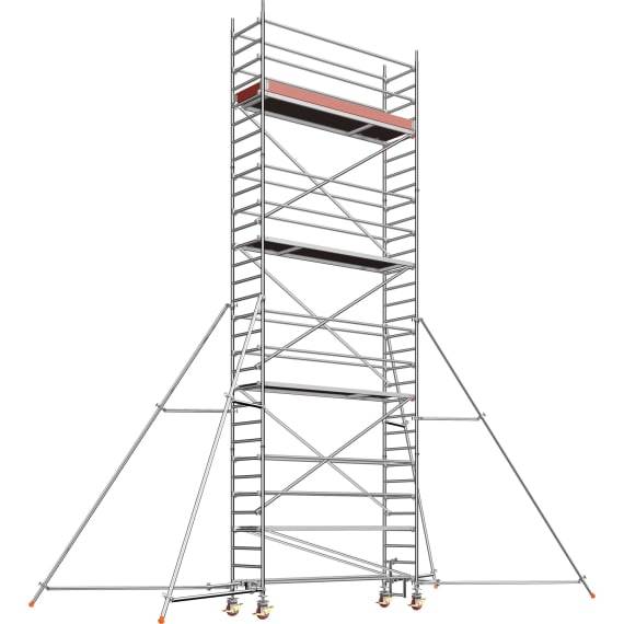 Layher UNI Standard Alu-Fahrgerüst P2 mit Gerüststützen Arbeitshöhe 9,2 m