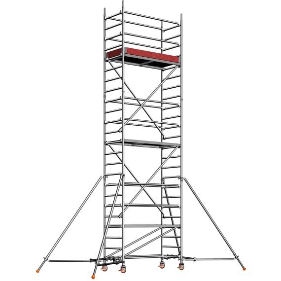 Layher UNI Leicht Alu-Fahrgerüst P2 mit Gerüststützen Arbeitshöhe 7,1 m