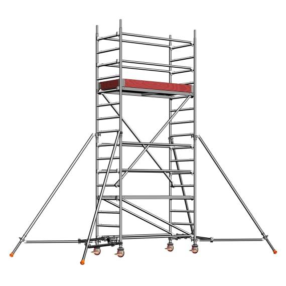 Layher UNI Leicht Alu-Fahrgerüst P2 mit Gerüststützen Arbeitshöhe 5,1 m