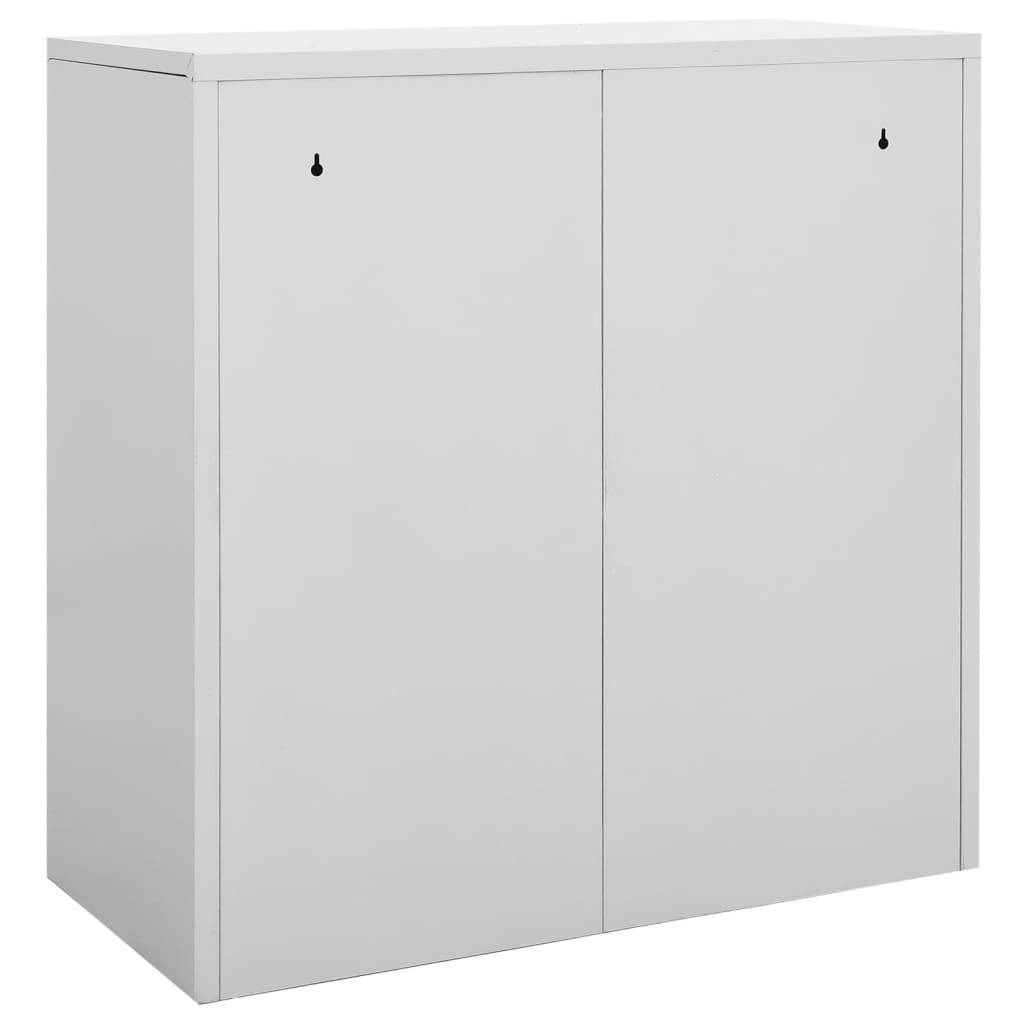 vidaXL Schließfachschrank Hellgrau 90x45x92,5 cm Stahl