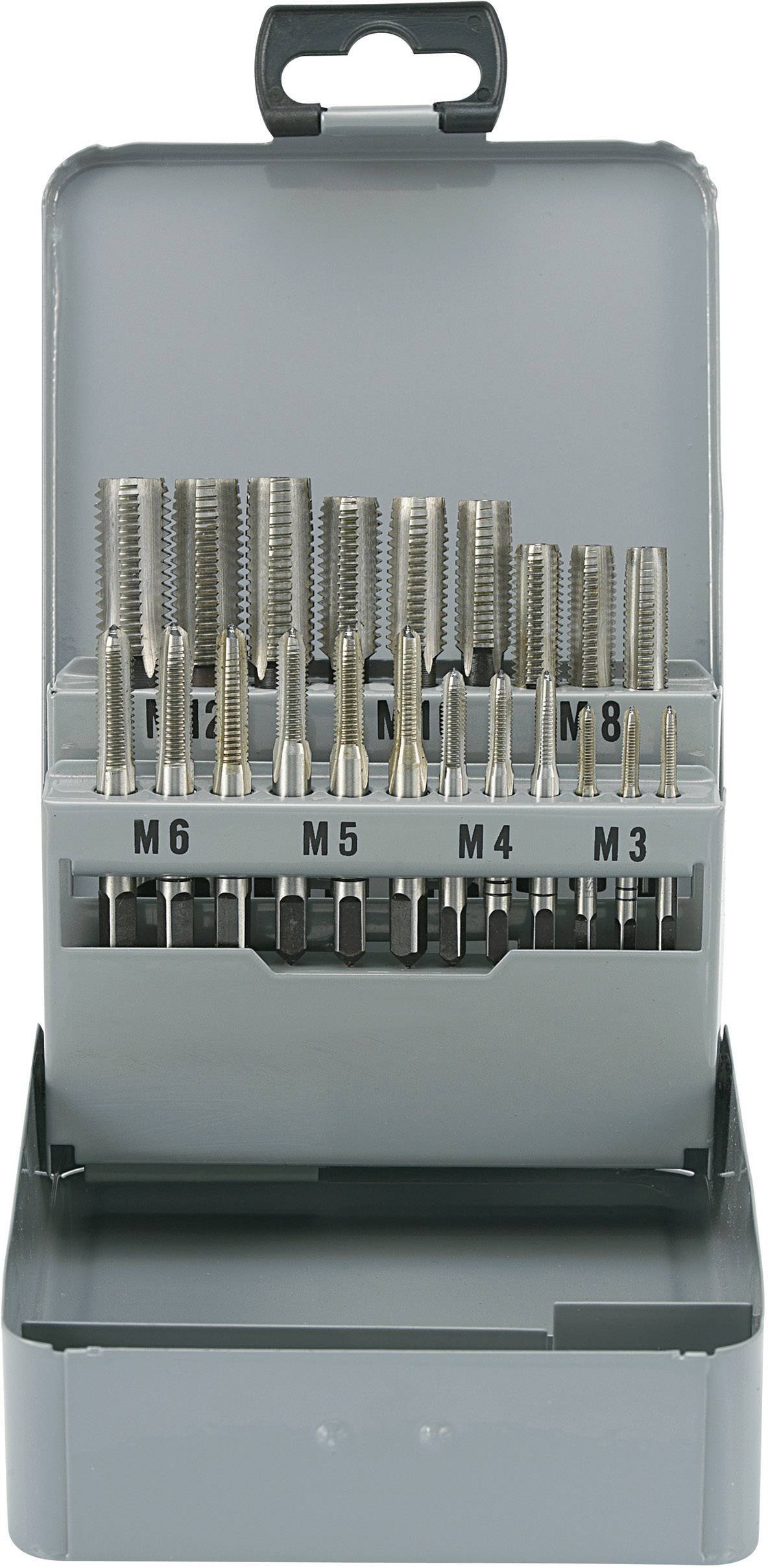 TOOLCRAFT 821396 Handgewindebohrer-Set 21teilig metrisch Rechtsschneidend DIN 352 HSS 1 Set