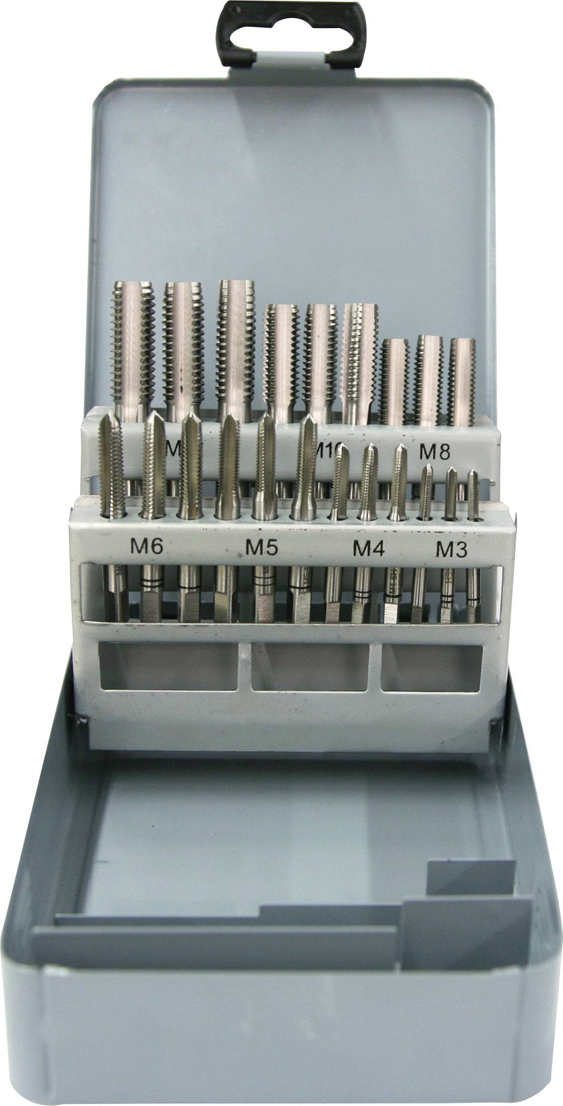 TOOLCRAFT 821396 Handgewindebohrer-Set 21teilig metrisch Rechtsschneidend DIN 352 HSS 1 Set
