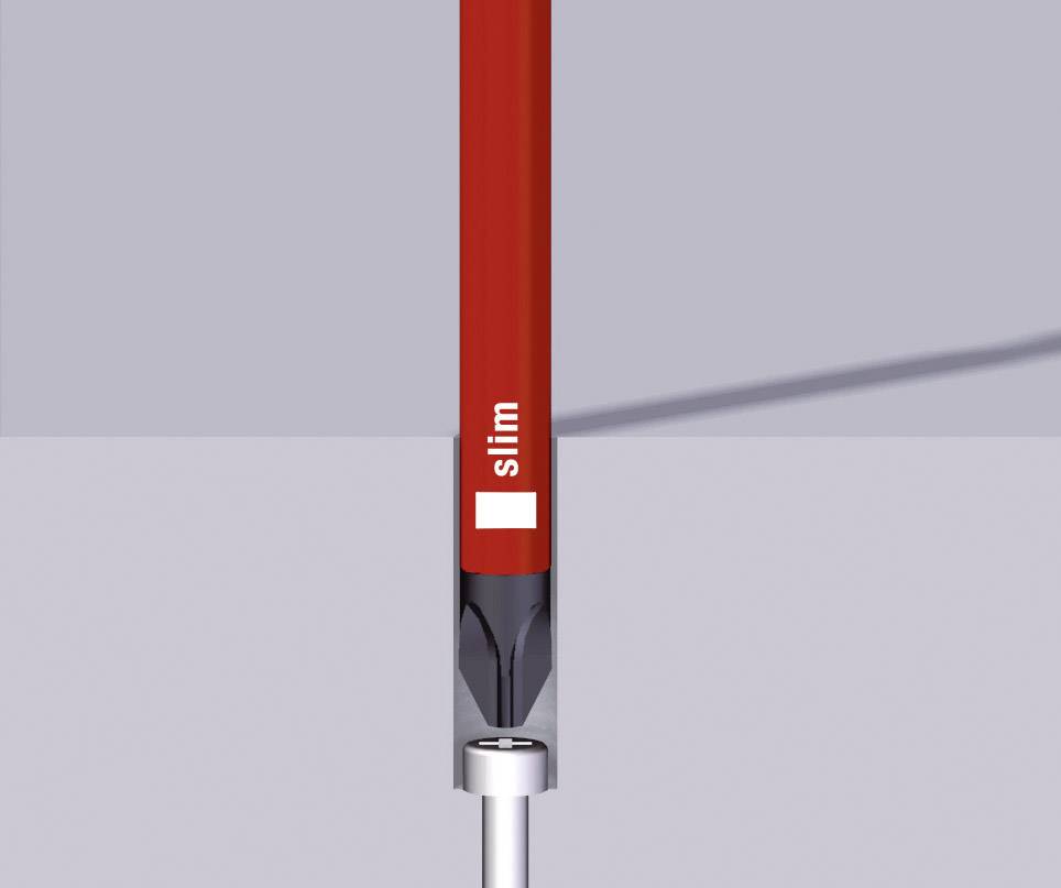 Wiha 35395 VDE Kreuzschlitz-Schraubendreher PZ 1 Klingenlänge: 80 mm DIN ISO 8764