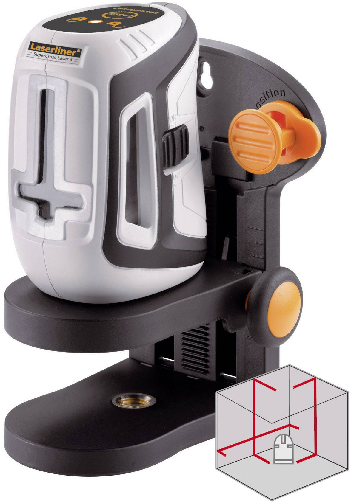 Laserliner SUPERCROSS LASER 3 Kreuzlinienlaser selbstnivellierend Reichweite (max.): 20m