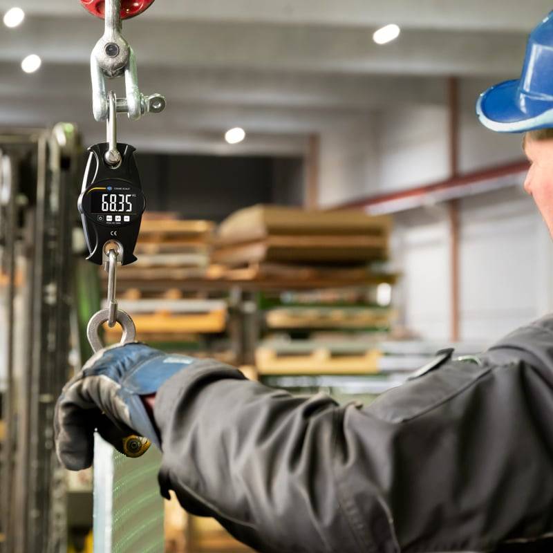 PCE Instruments Hängewaage PCE-HS 100NWägebereich (max.) 100kg |batteriabetrieben |Schäkel |Haken|Metall|beleucht.LCD