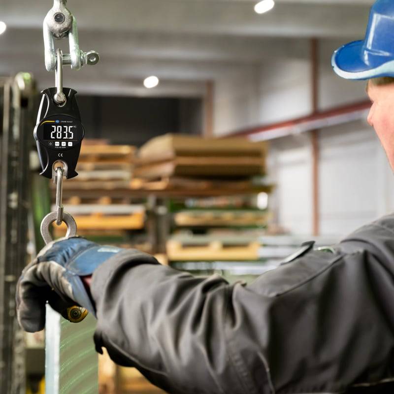 PCE Instruments Hängewaage PCE-HS 300N Wägebereich (max.) 300 kg|batteriebetrieben |Schäkel |Haken |Metall|beleucht.LCD