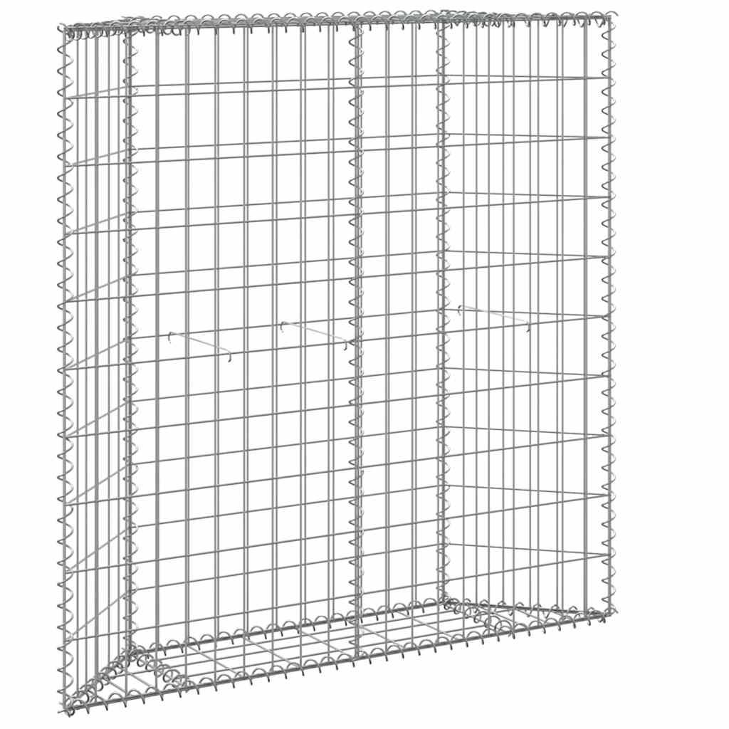 vidaXL Gabionen-Hochbeet Trapezform Verzinkter Stahl 100x20x100 cm