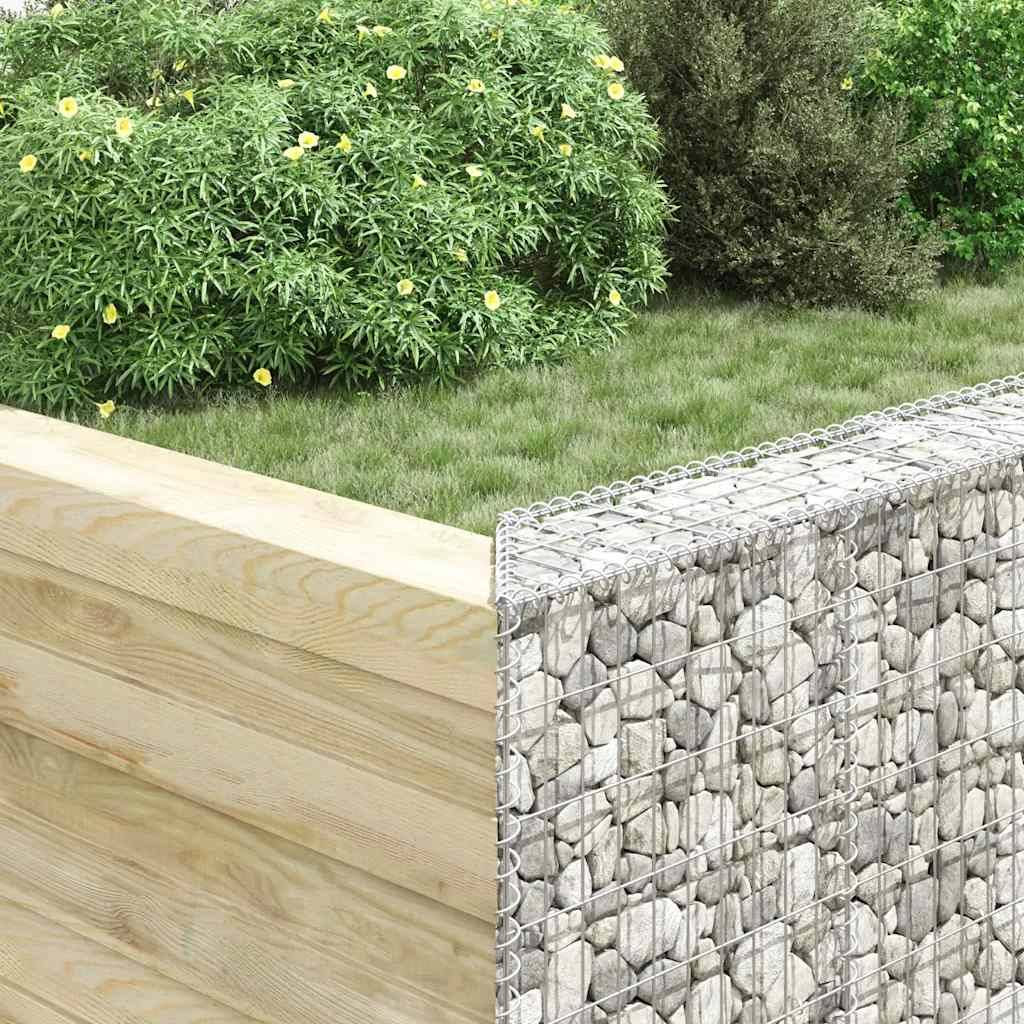 vidaXL Gabionen-Hochbeet Trapezform Verzinkter Stahl 100x20x100 cm