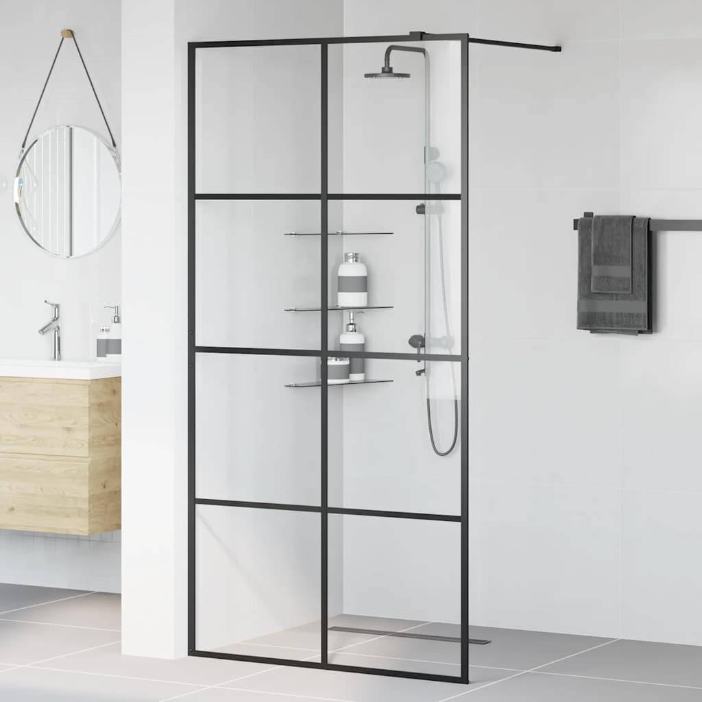 vidaXL Duschwand für Begehbare Dusche mit Klarem ESG Glas 100x195 cm