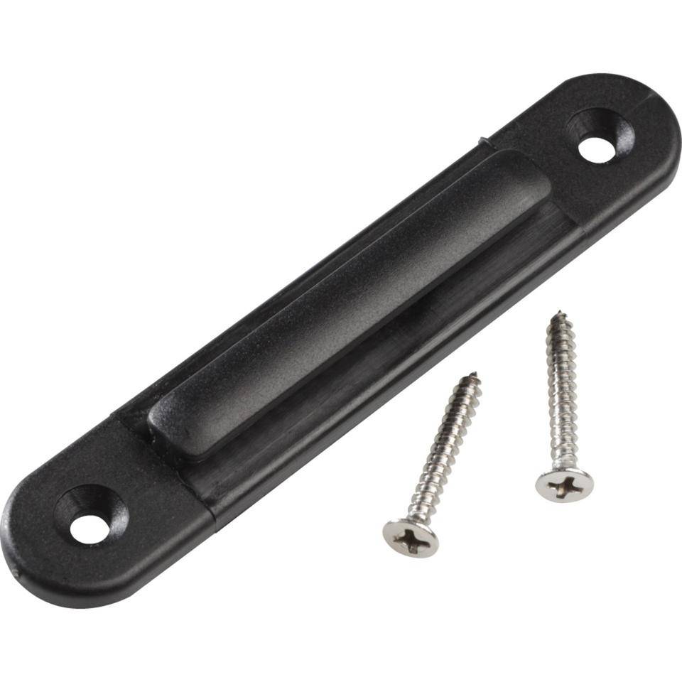 K.57 Wandclip, für Gurtendstück, schwarz, Kunststoff