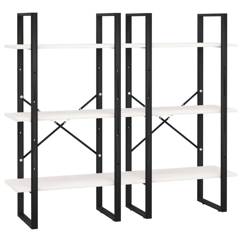 vidaXL Lagerregal Weiß 60x30x210 cm Massivholz Kiefer