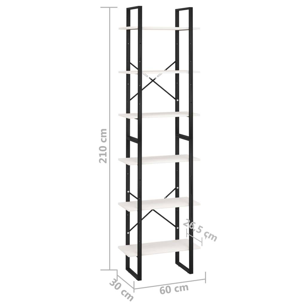 vidaXL Lagerregal Weiß 60x30x210 cm Massivholz Kiefer