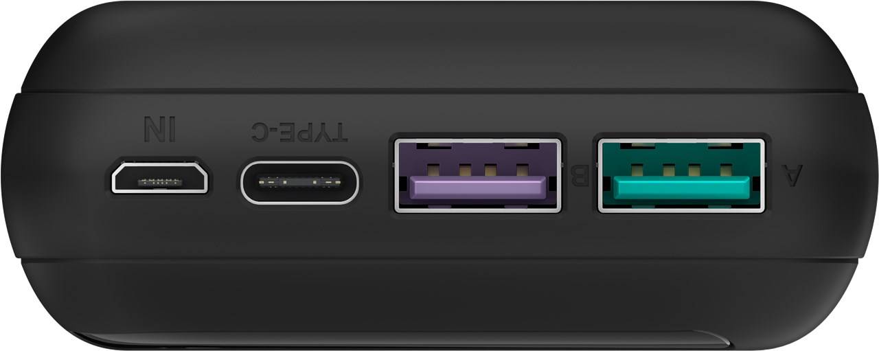 Goobay Powerbank 20000 mAh LiPo Schwarz Statusanzeige