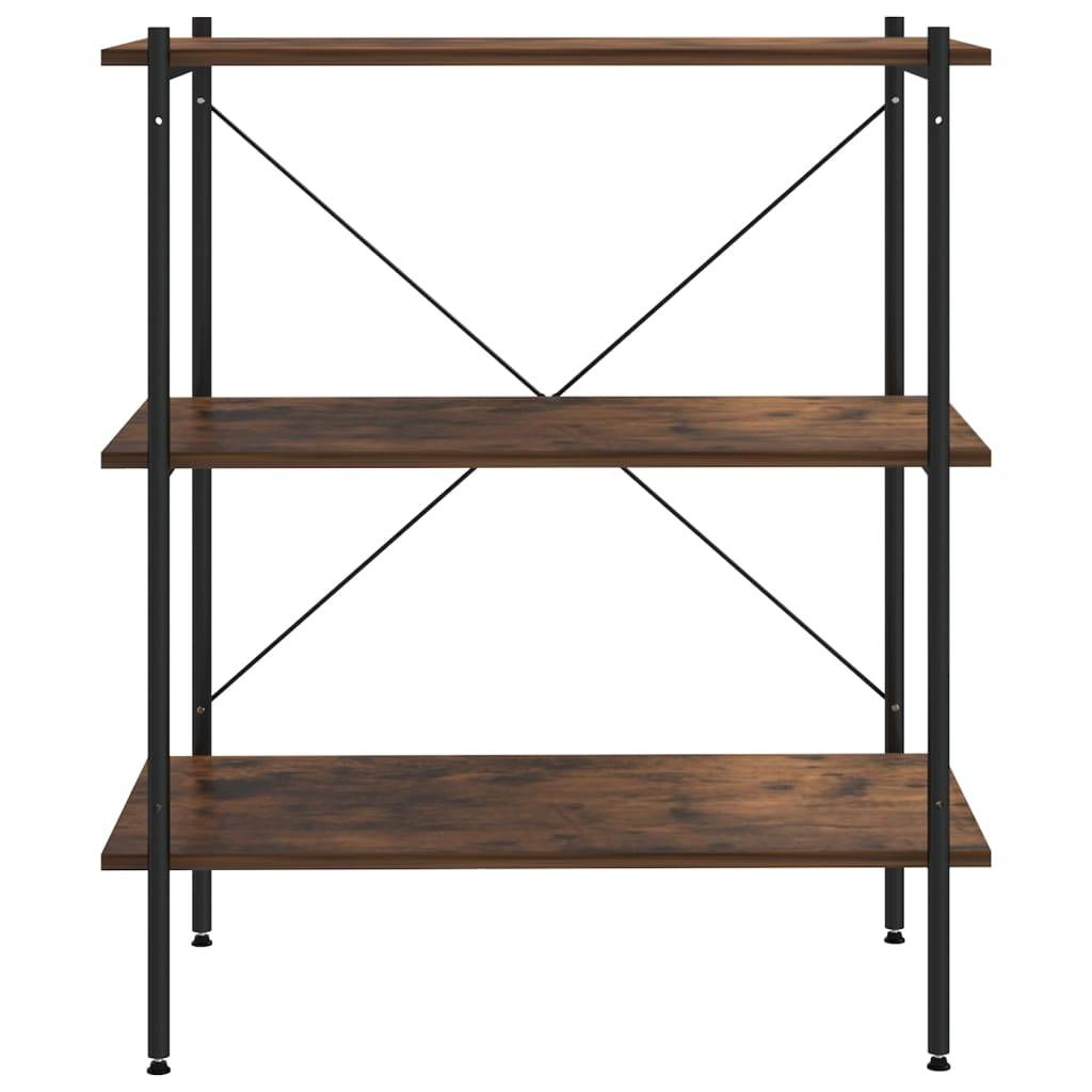 vidaXL Regal mit 3 Böden Schwarz und Natur 80x40x92 cm
