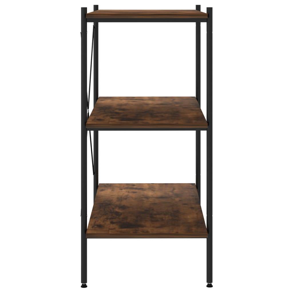 vidaXL Regal mit 3 Böden Schwarz und Natur 80x40x92 cm