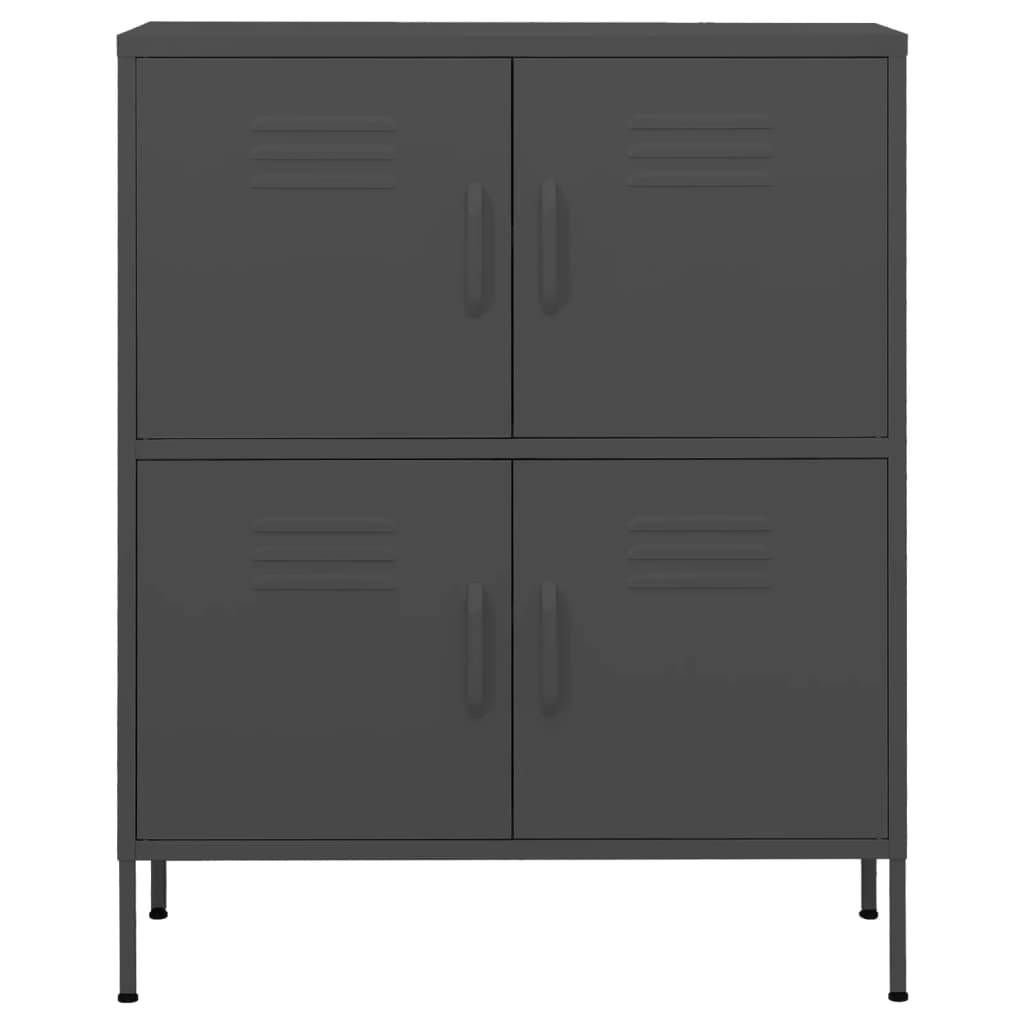 vidaXL Lagerschrank Anthrazit 80x35x101,5 cm Stahl
