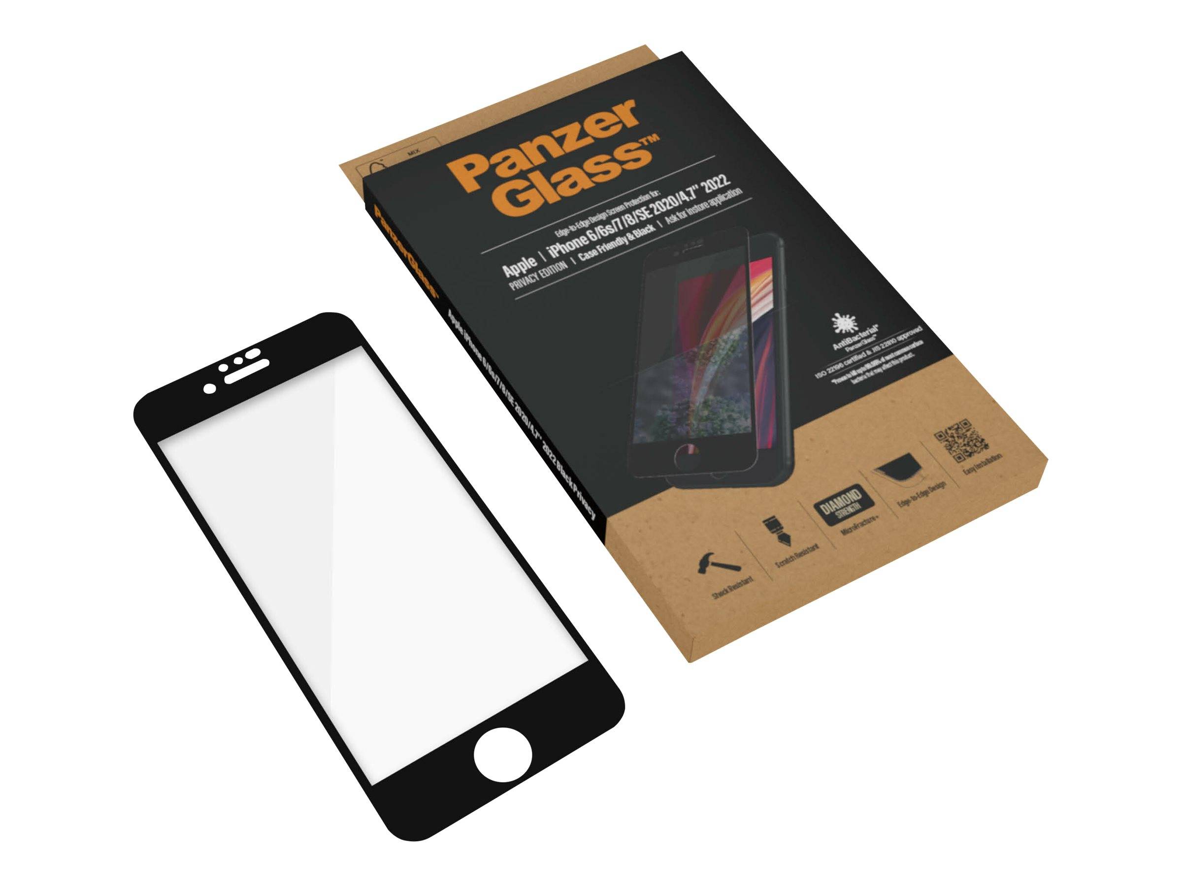PanzerGlass Edge2Edge Displayschutzglas iPhone 6, iPhone 7, iPhone 8, iPhone SE (20) 1 St. 2679
