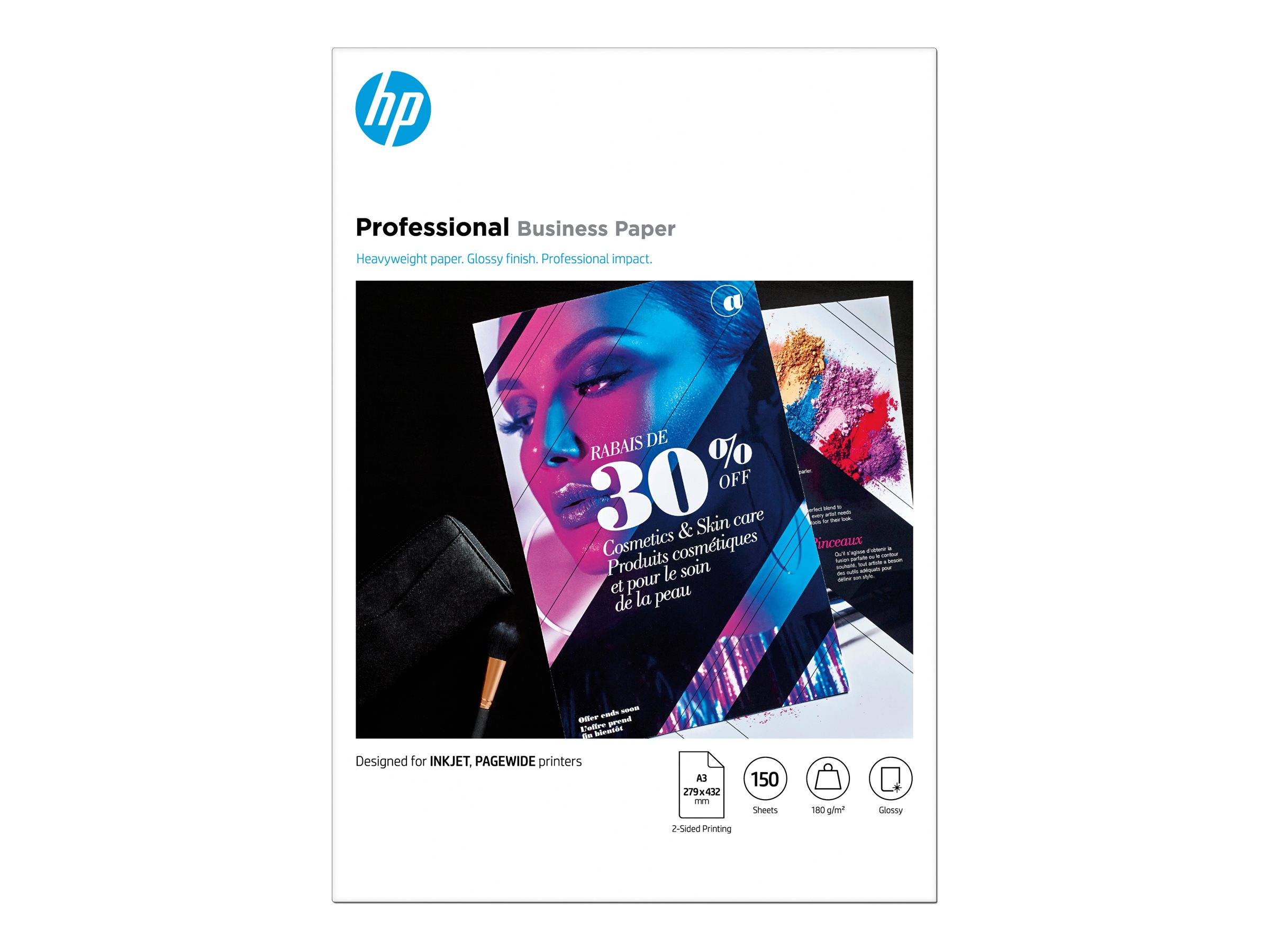 HP Professional 7MV84A Fotopapier DIN A3 180 g/m² 1 St. Glänzend