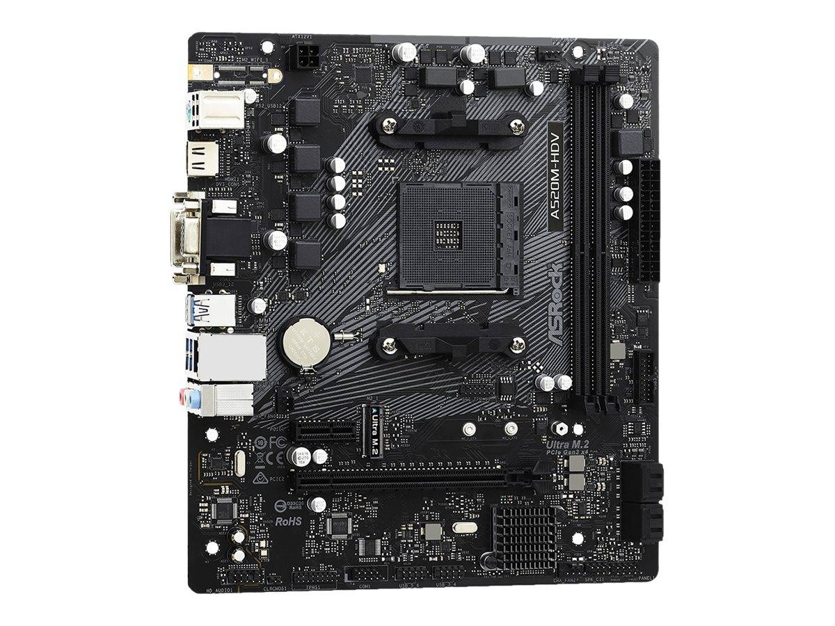 ASRock A520M-HDV Mainboard Sockel (PC) AMD® AM4 Formfaktor (Details) Micro-ATX