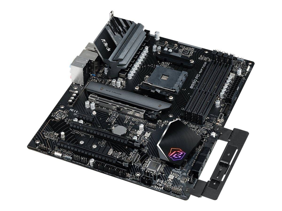 ASRock B550 PG Riptide Mainboard Sockel (PC) AMD® AM4 Formfaktor (Details) ATX Mainboard-Chipsatz AMD® B550