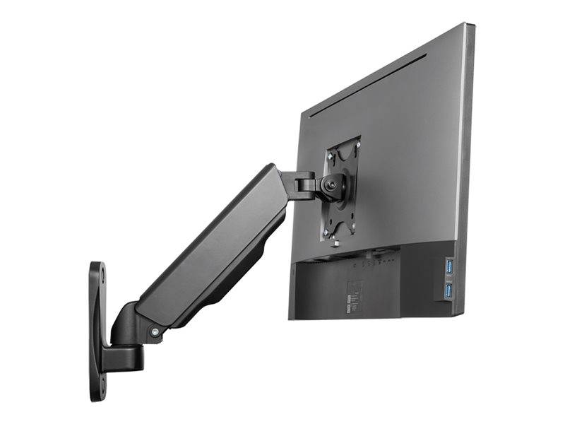 LogiLink - Befestigungskit - Gasfeder - für Flachbildschirm - Kunststoff, Stahl, Aluminium - Schwarz - Bildschirmgröße