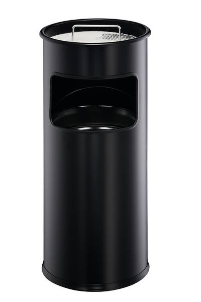 Durable 3330 333001 Mülleimer 17 l Stahl (L x B x H) 305 x 302 x 687 mm Schwarz Inkl. Aschenbecher 1 St.