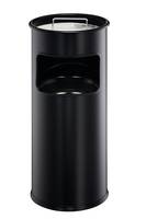 Durable 3330 333001 Mülleimer 17 l Stahl (L x B x H) 305 x 302 x 687 mm Schwarz Inkl. Aschenbecher 1 St.