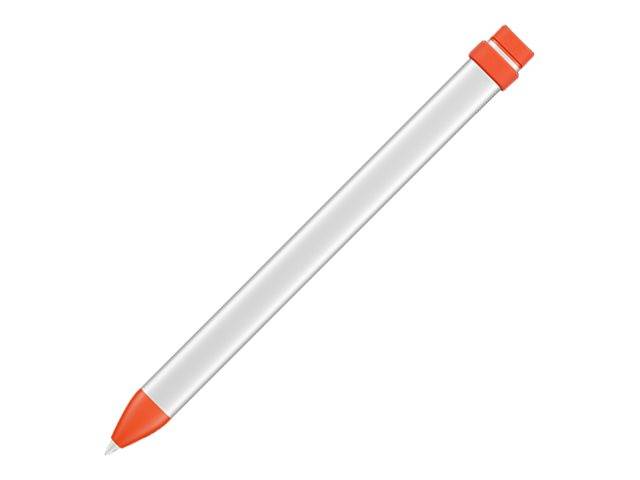 Logitech Crayon Touchpen wiederaufladbar, austauschbare Kohlefaserspitze, mit präziser Schreibspitze, Bluetooth, Palm-Blocking-Technologie Orange,